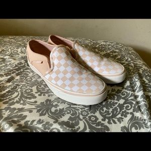 Pink checkered vans